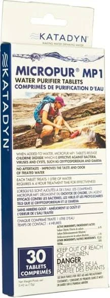 Katadyn Micropur MP1 water purification tablets