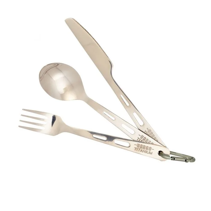 Vargo Outdoors TITANIUM SPOON / FORK / KNIFE SET
