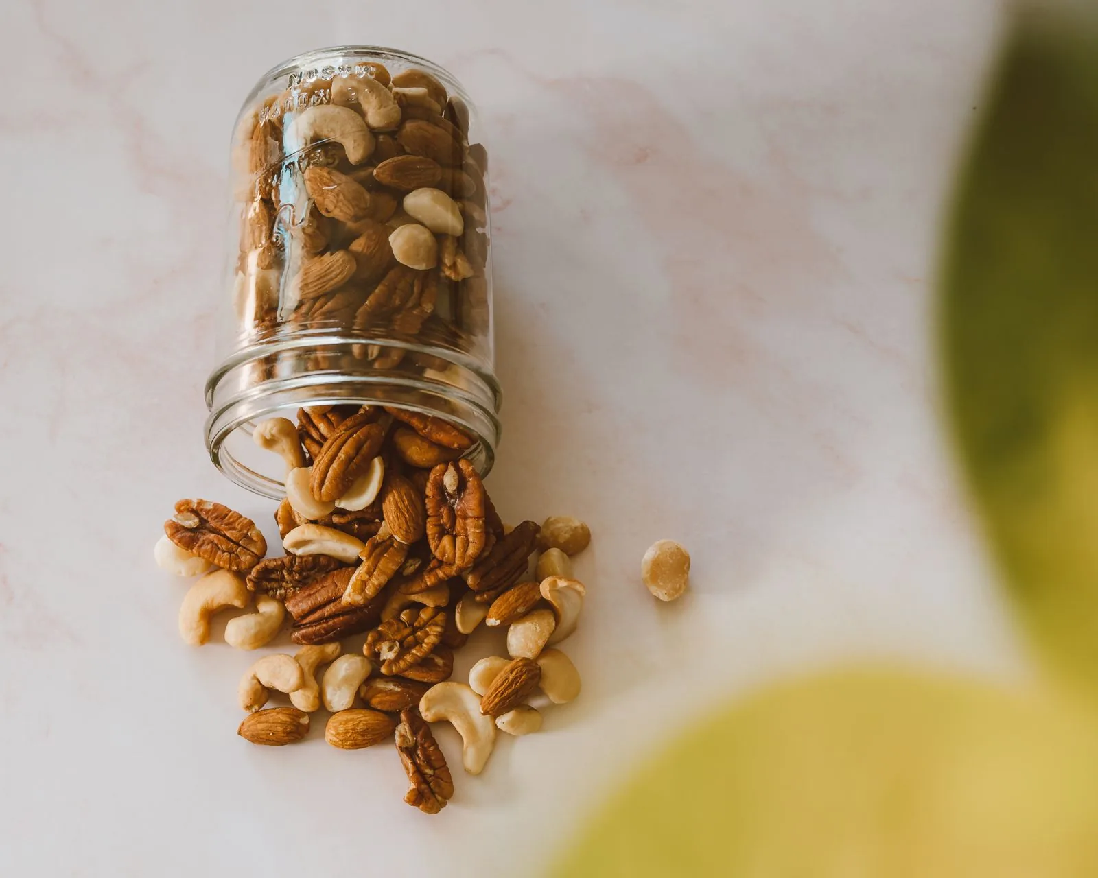 Mixed nuts, one of the most calorie-dense backpacking foods