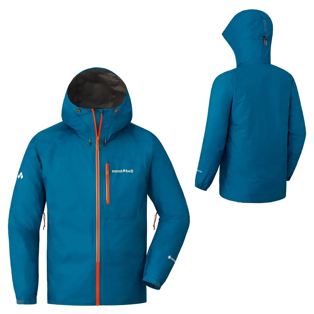 Montbell Torrent Flier Gore-Tex rain jacket, front and back